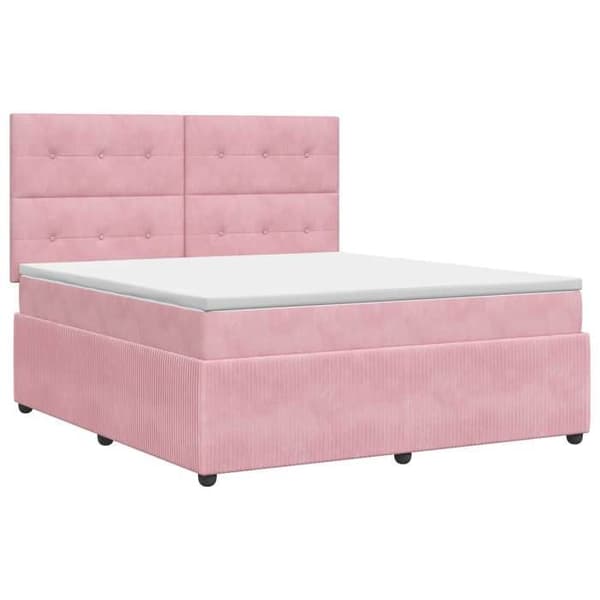 Maison Exclusive - Boxspring säng med madrass Rose 140 x 200 cm Sammet