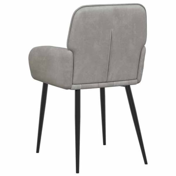 Maison Exclusive - Matstolar 4 st Ljusgrå Sammet