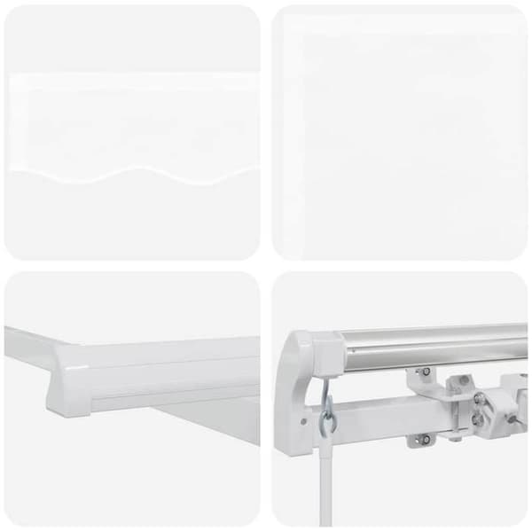Maison Exclusive - Vit utdragbar markis 300 x 250 x 165 cm
