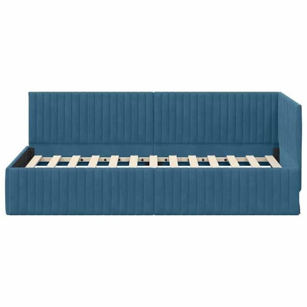 Maison Exclusive - Sininen kulmasänky 90 cm x 190 cm Sametti