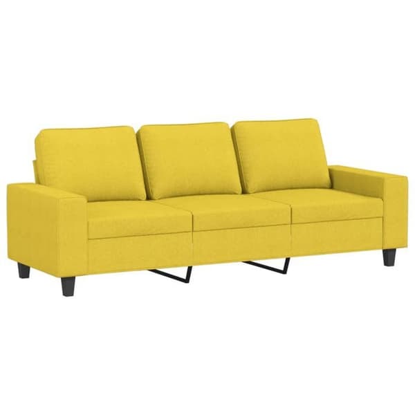 Maison Exclusive - Soffa 3-sits Gul ljus 180 cm Tyg