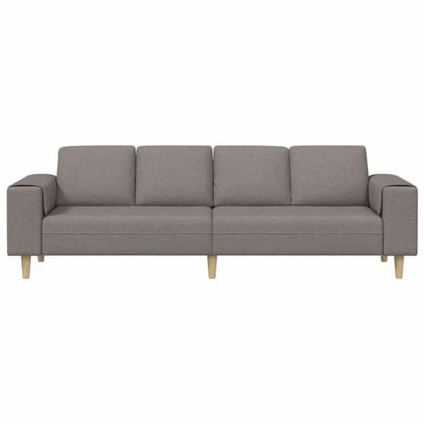 Soffa - EXKLUSIVT HUS - 250 x 77 x 76 cm - Taupe - Polyesteröverdrag - Träben Mol