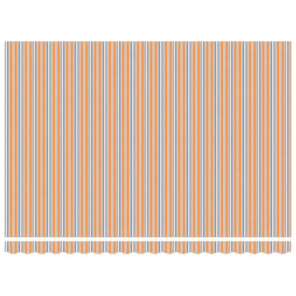 Maison Exclusive - Manuell utdragbar markis Orange, Grå, Blå, Vit 4,5 × 3,5 m