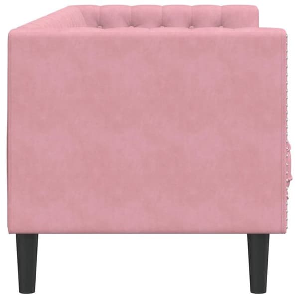 Maison Exclusive - Chesterfield sofa med puder 3 pladser rosa velour