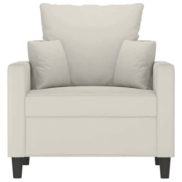 Maison Exclusive - Fåtölj Crème 60 cm Sammet Grädde