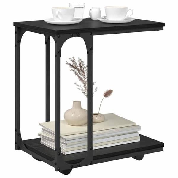Maison Exclusive - Sidebord Sort eg 50 x 35 x 55,5 cm Ingeniørtræ svart ek