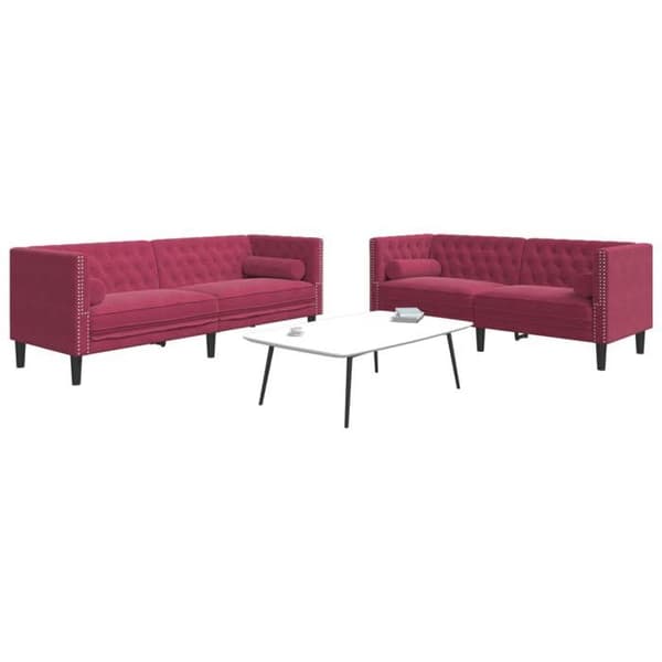 Maison Exclusive - Chesterfield sofa sæt med 2 stk. velourpuder