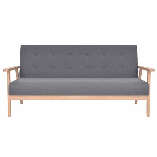 Maison Exclusive - 3-delt sofasæt i mørkegråt stof Mörkgrå