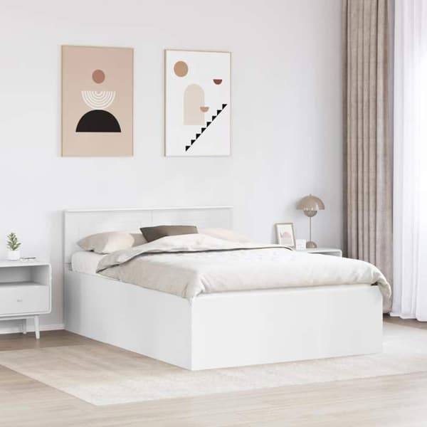 Sängram - EXKLUSIV HEM - 140 x 200 cm - Vit - Ingenjörsträ - Lamellbotten Vit