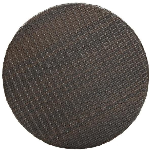 Maison Exclusive - Trädgårdsbarset 3 delar med kuddar, flätad resin, brun brun