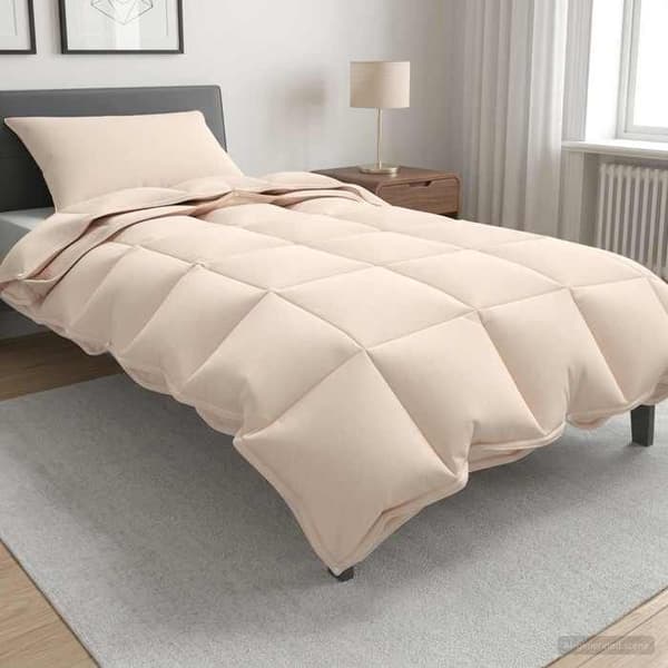 Maison Exclusive - Beige Peitto Setti 137 x 200 cm Puuvilla, Kapok, Polyesteri