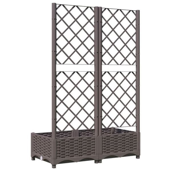 Maison Exclusive - Blomlåda med spaljé Brun 80x40x121,5 cm PP