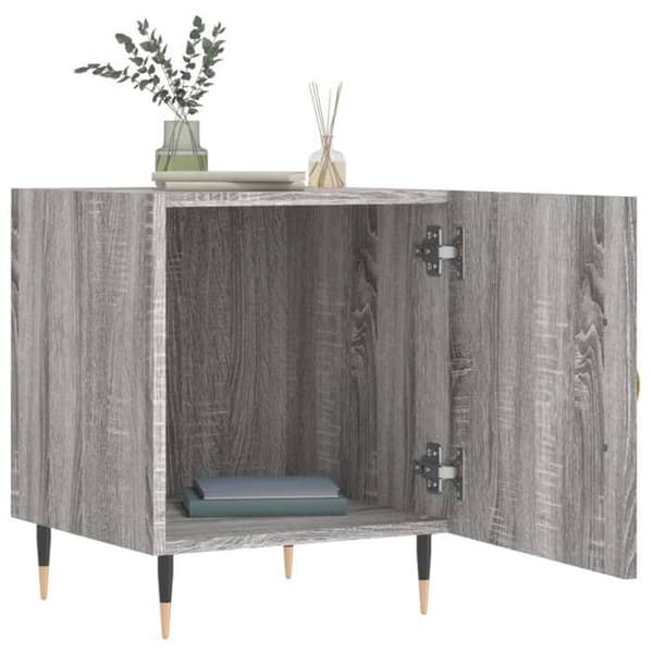 Maison Exclusive - Natborde 2 stk sonoma grå 40x40x50cm ingeniørtræ Sonoma grå