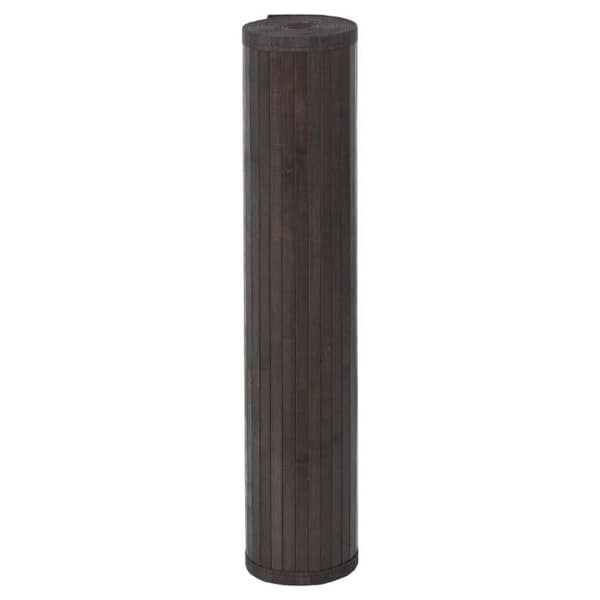 Maison Exclusive - Tummanruskea suorakulmainen matto 100x1000 cm bambusta