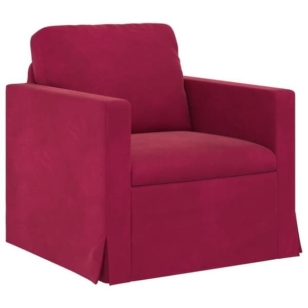 Maison Exclusive - Soffgrupp 2 delar Bordeaux Sammet