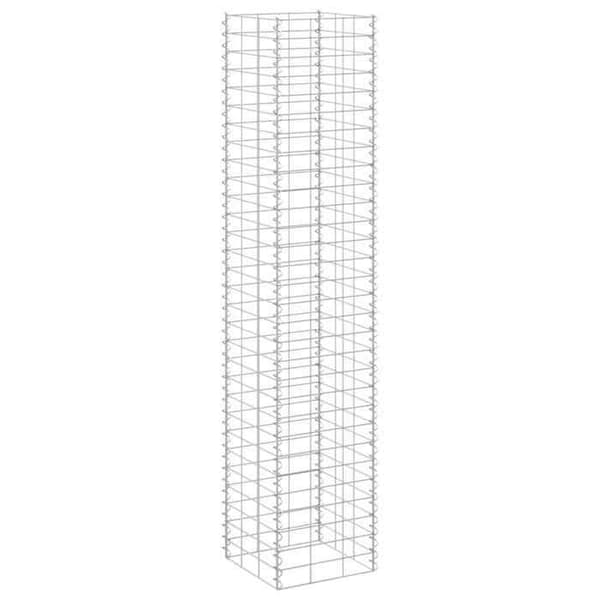 Maison Exclusive - Högsängar i gabion 3 st 30x30x150 cm Järn silver-