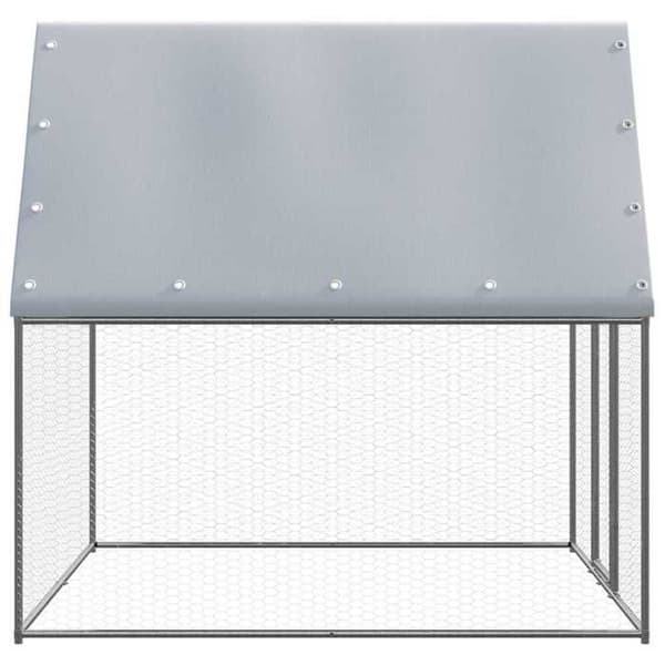 Maison Exclusive - Silver- och grå hönshus 2x2x2 m galvaniserat stål Silver och grått