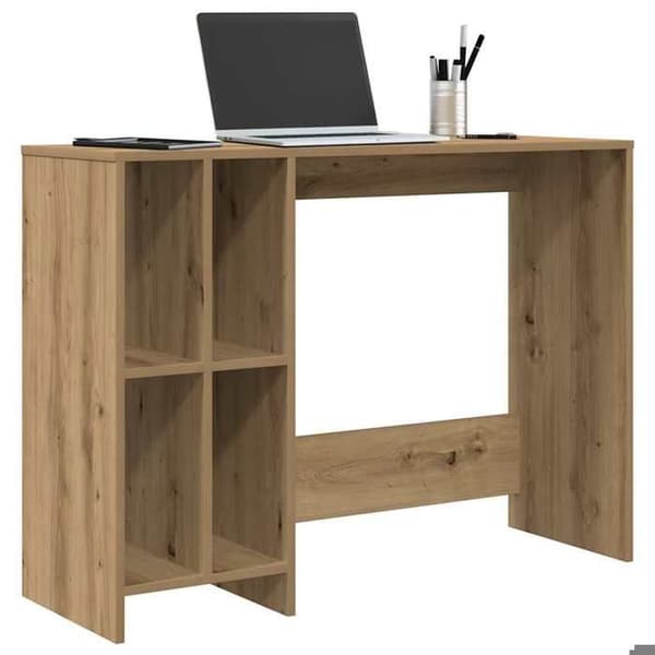 Maison Exclusive - Håndlavet egetræskontor 102,5x35x75 cm ingeniørtræ