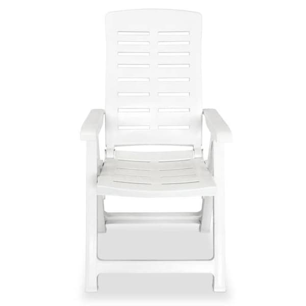 Maison Exclusive - Fällbara lutande stolar, set om 2, i vit plast Vit