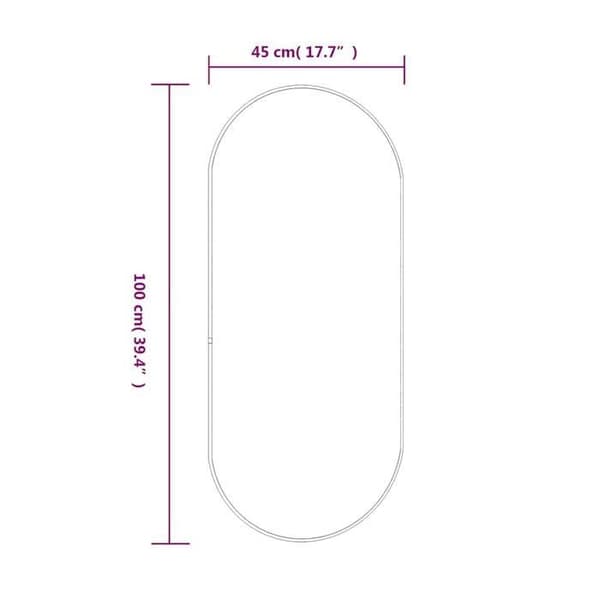 Maison Exclusive - Svart väggspegel 100x45 cm Oval