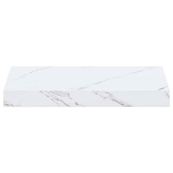 Vägghylla - EXKLUSIV HEM - Vit marmor - Ingenjörsträ - Rektangulär - 40×23,5×3,8 cm Vit (marmor)