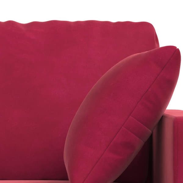 Maison Exclusive - Soffgrupp 2 delar Bordeaux Sammet