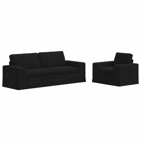 Maison Exclusive - 2 kpl sohvasetti musta kangas