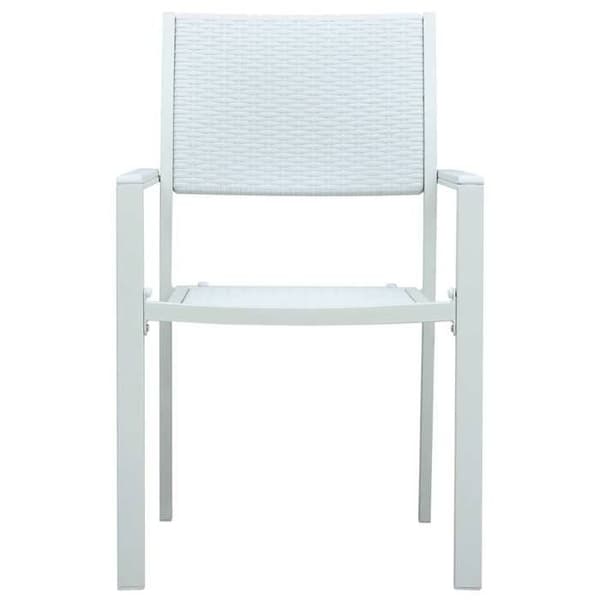 Maison Exclusive - Havestole sæt af 4 Hvid Plast Rattan-look Vit