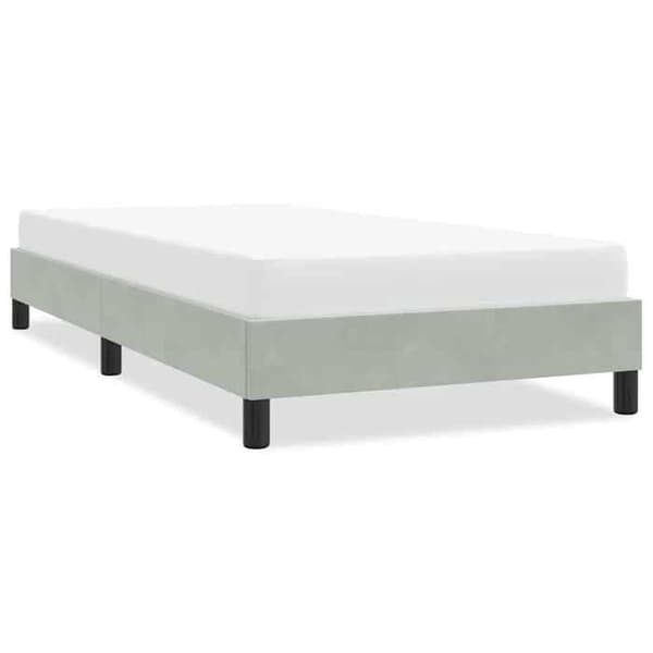 Maison Exclusive - Sengebund uden madras lys grå 100x220 cm velour