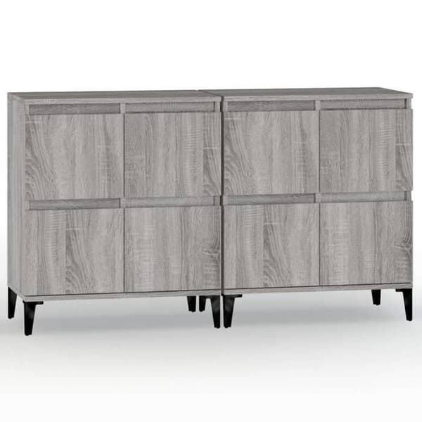 Maison Exclusive - Buffets 2 kpl sonoma harmaa 60x35x70 cm insinööripuuta