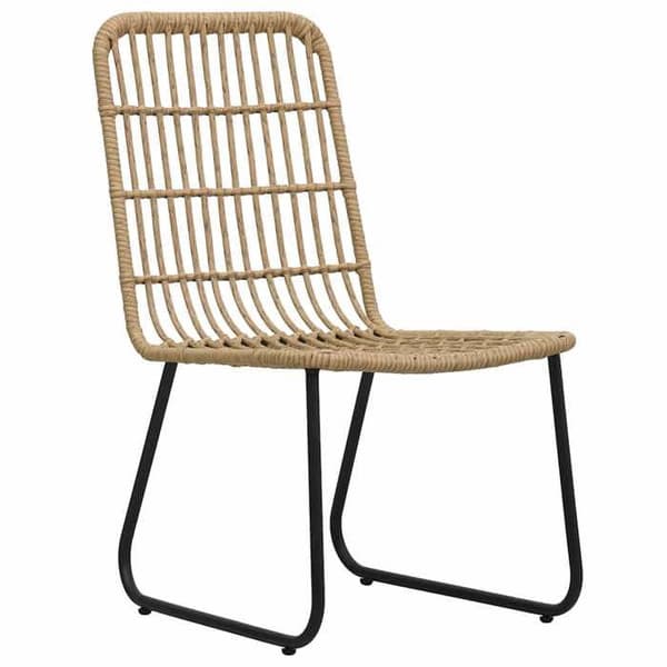 Maison Exclusive - Trädgårdsstolar set om 2 Flätad resin Ek