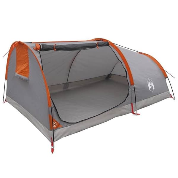 Maison Exclusive - Vandtæt campingtelt til 2 personer Grå og orange