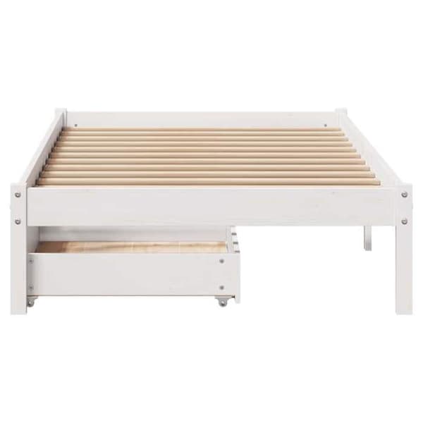 Maison Exclusive - Valkoinen 100x200 cm puusängyn runko ilman patjaa Vit