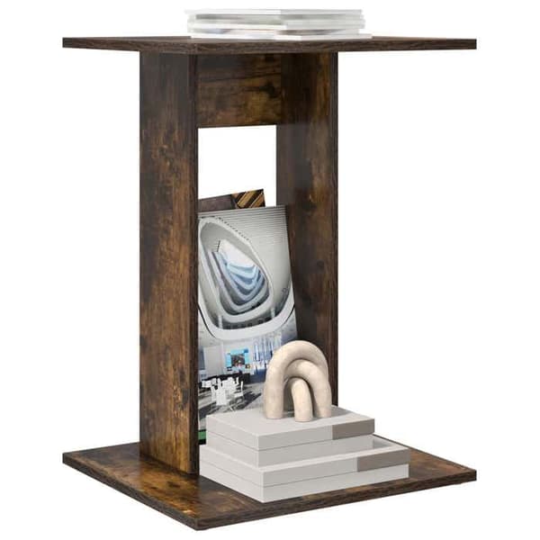 Sidebord - MAISON EXCLUSIVE - Røget eg - Ingeniørtræ - Rektangulær 45x40x62,5 cm - Indendørs Rökt ek