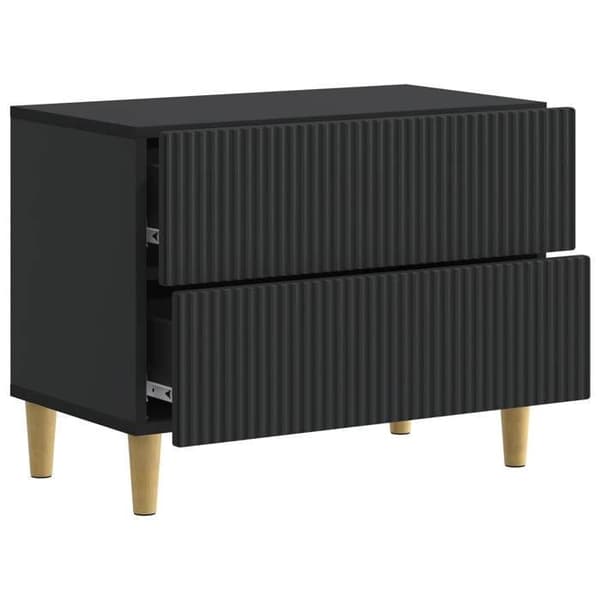 Maison Exclusive - Natbord Sort 62 x 34,5 x 48 cm Ingeniørtræ