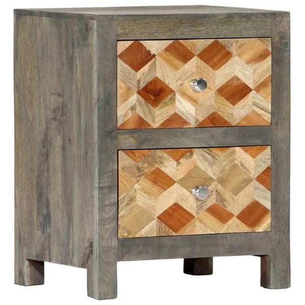 Maison Exclusive - Natbord Grå 40x30x50 cm Massivt mangotræ grå