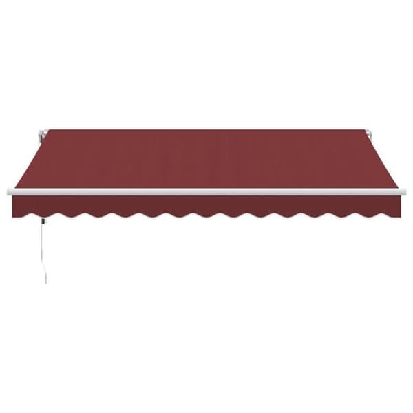 Maison Exclusive - Automatisk infällbar markis med bordeaux LED 350x250 cm