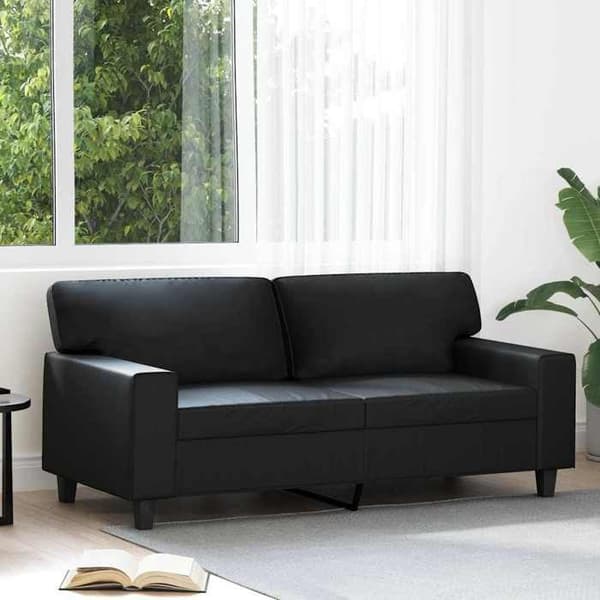Maison Exclusive - 2-personers Sofa Sort 140 cm Syntetisk Læder