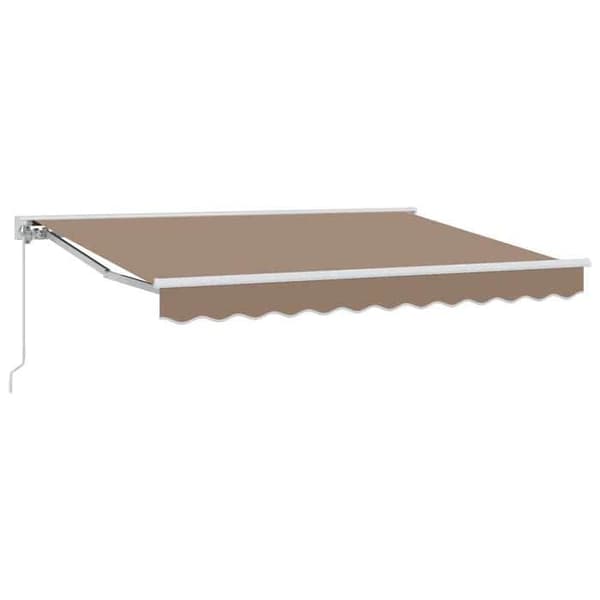 Maison Exclusive - Manuel udtrækkelig markise Taupe 4 × 3 m Polyester og Aluminium