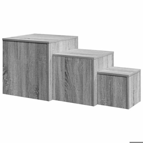 Maison Exclusive - 3 stk. Sonoma grå ingeniørtræ sideborde