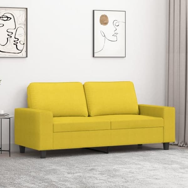 Maison Exclusive - 2-personers sofa i lys gul 140 cm stof