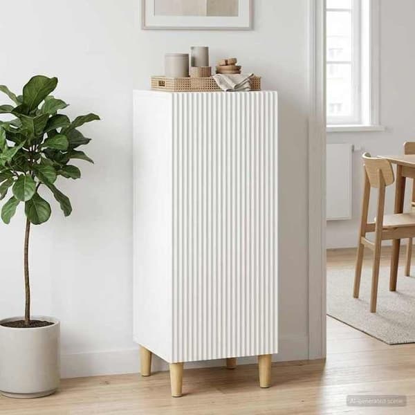 Maison Exclusive - Buffé Vit glänsande 33 x 34,5 x 90 cm Ingenjörsträ
