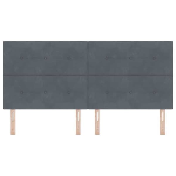 Maison Exclusive - Hovedgærde Mørkegrå 200 cm Velour