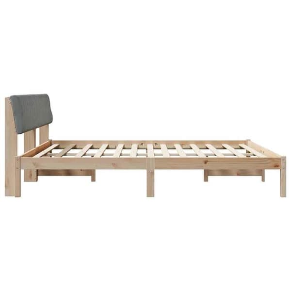 Sengestel platform - EKSKLUSIV HUS - Standardmodel - Massiv fyr - Polstret hovedgærde - Lamelseng