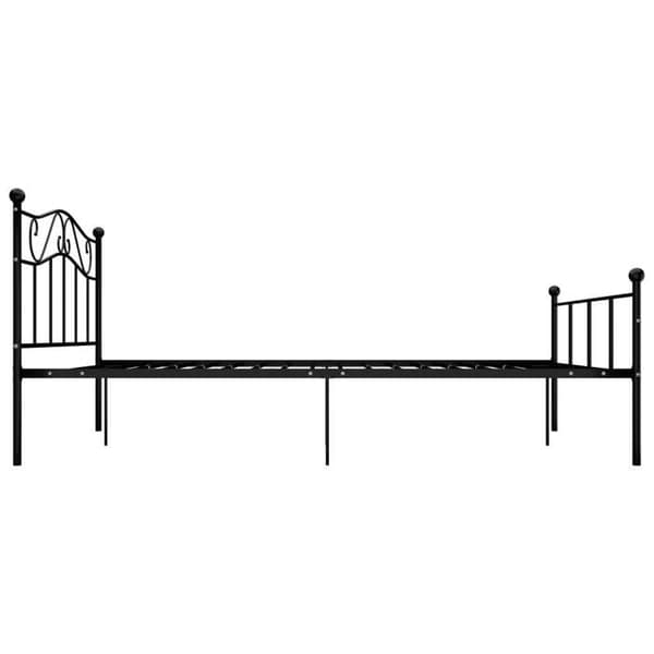 Maison Exclusive - Sengesæt uden madras sort metal 140x200 cm