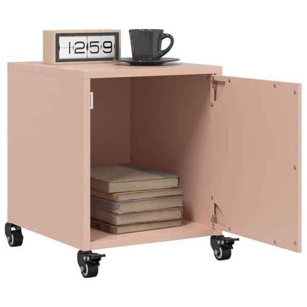 Maison Exclusive - Sängbord rosa 36x38,5x43,5 cm stål