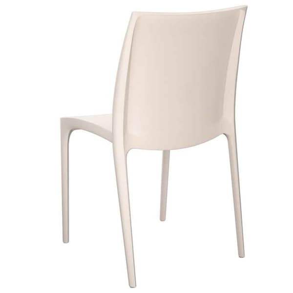 Maison Exclusive - Trädgårdsstolar set om 2 krämfärgade 50x46x80 cm polypropen