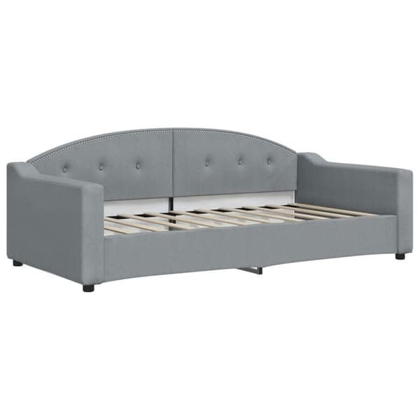 Maison Exclusive - Sovesofa med udtræksseng lys grå 90x190 cm stof
