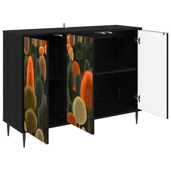Maison Exclusive - Buffé ZAANDAM Svart ek 102 x 33 x 76 cm Ingenjörsträ
