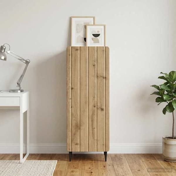 Maison Exclusive - Buffet i håndlavet egetræ 34,5 x 33 x 92 cm Ingeniørtræ